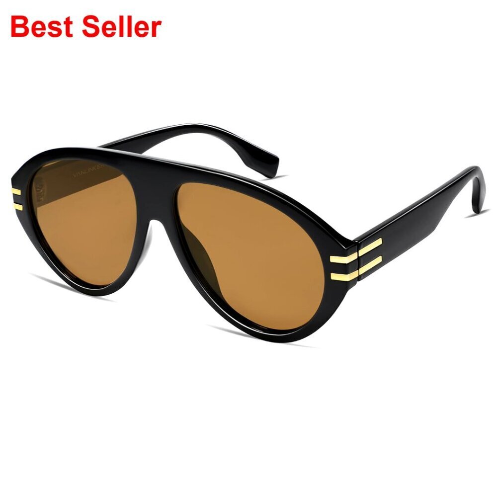 Polarized Retro Oversized Aviator Sunglasses Unisex Vintage Style
